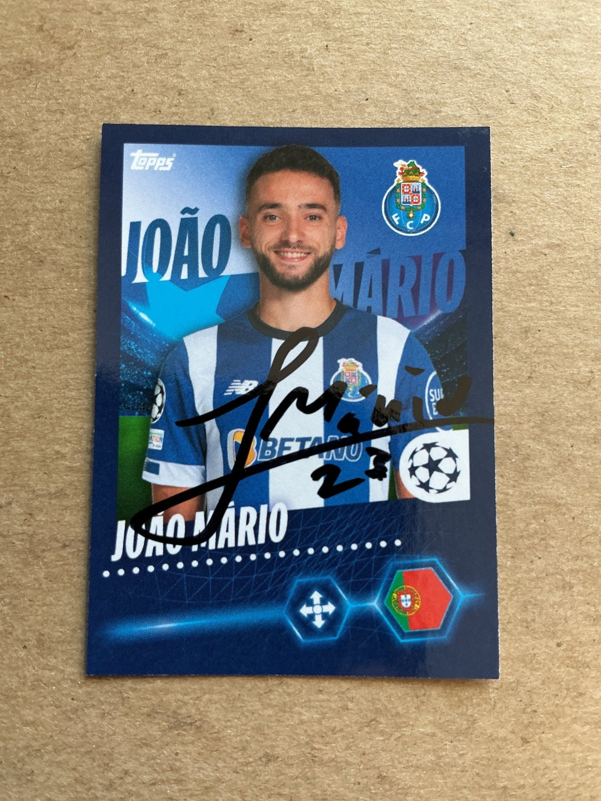 Joao Mario, Portugal 🇵🇹 FC Porto 2023/24 Topps hand signed - Autographs-World