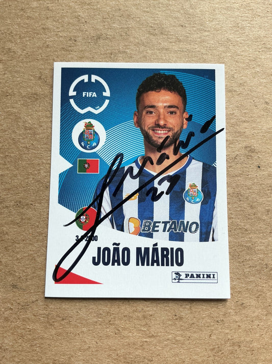 João Mário, Portugal 🇵🇹 FC Porto Club World Cup 2025 Panini hand signed - Autographs-World