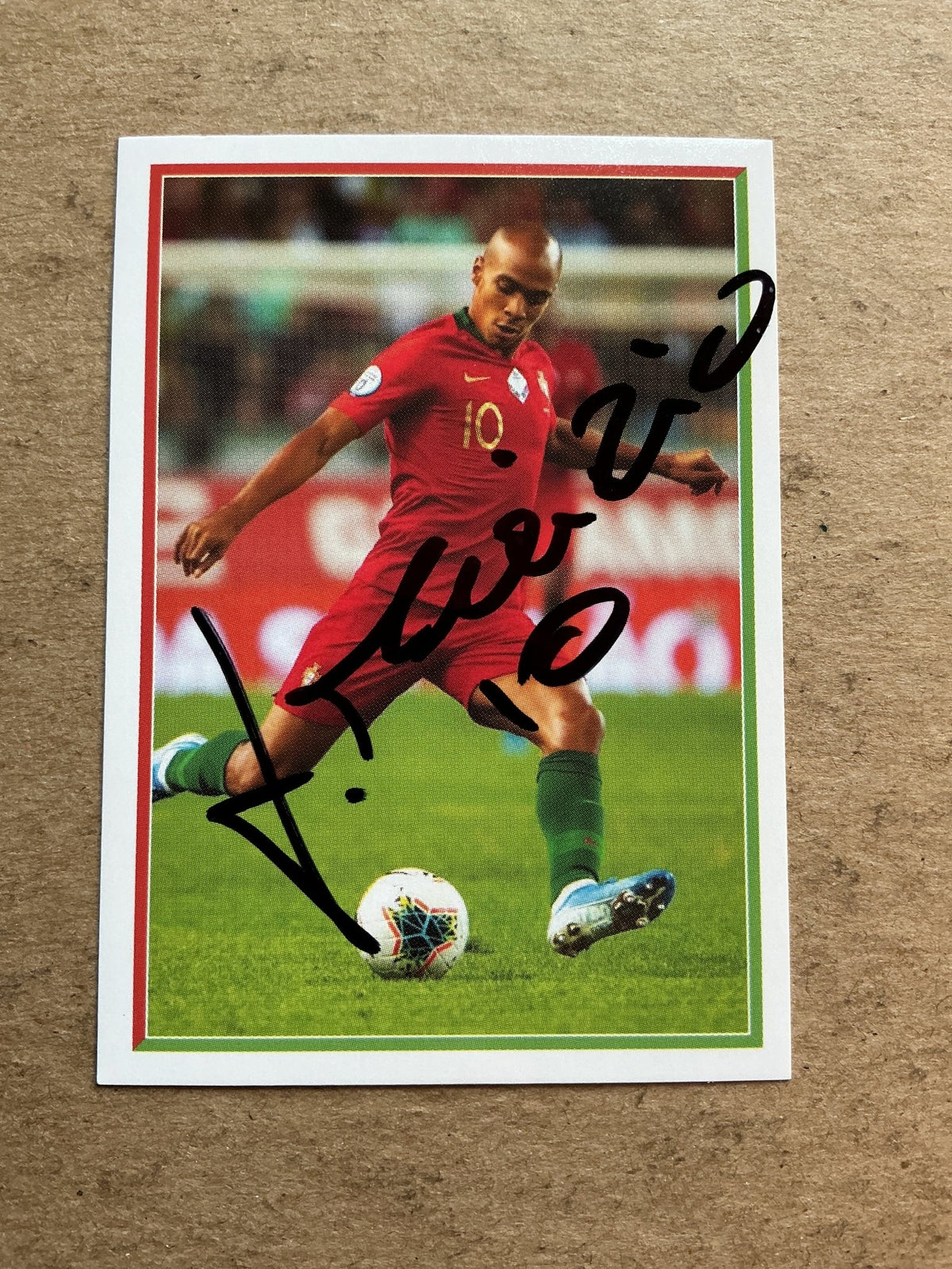 João Mário, Portugal 🇵🇹 FIFA World Cup 2018 Panini hand signed - Autographs-World