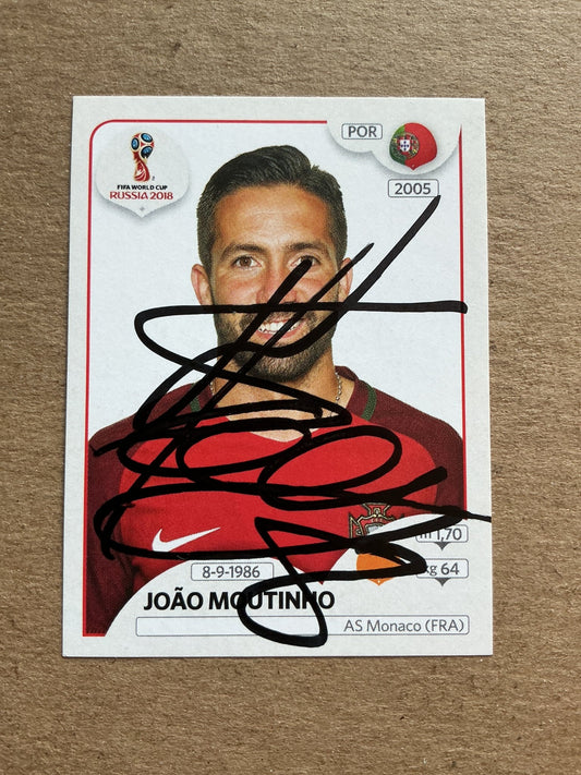 João Moutinho, Portugal 🇵🇹 FIFA World Cup 2018 Panini hand signed - Autographs-World