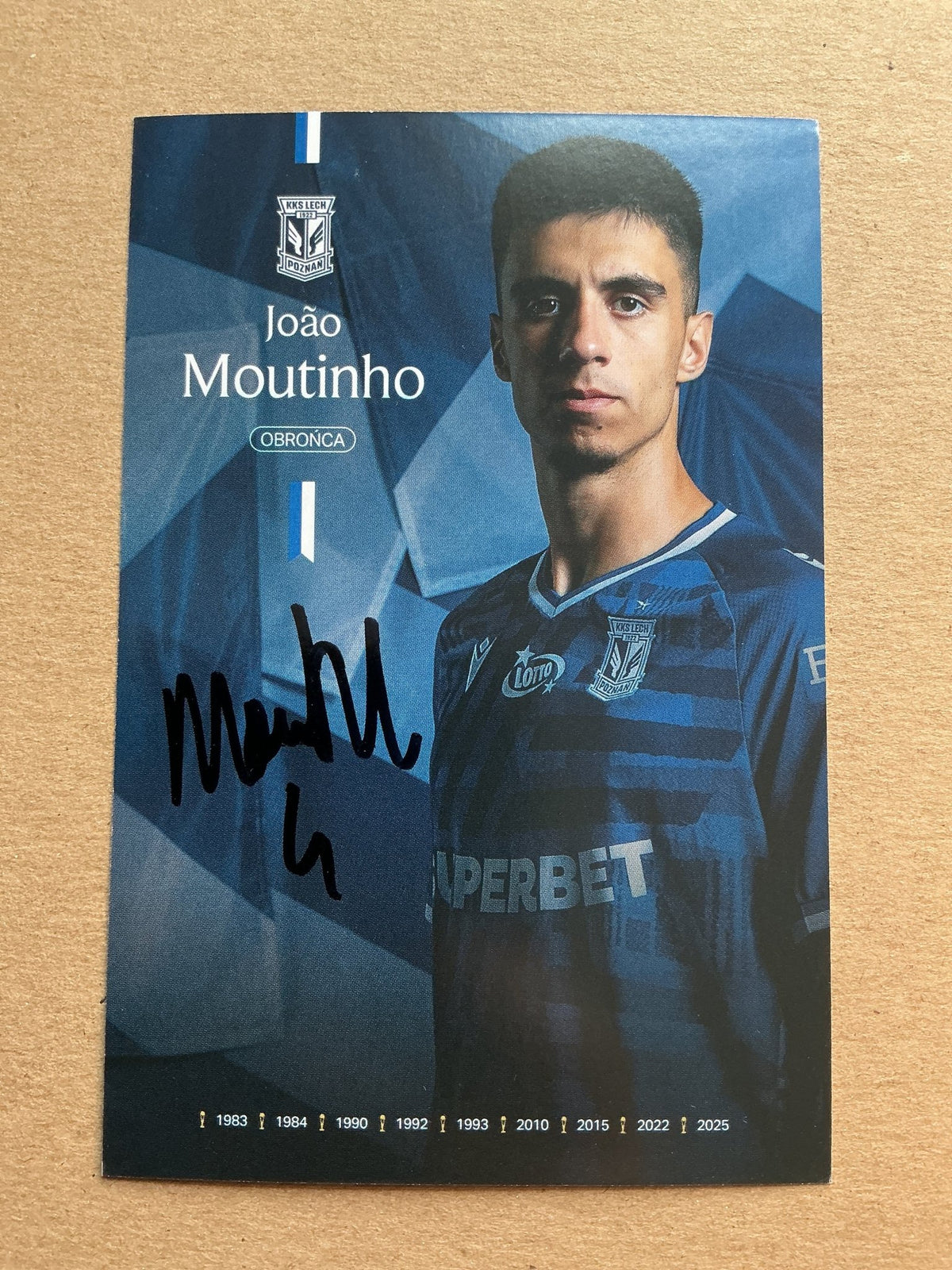 João Moutinho, Portugal 🇵🇹 Lech Poznán 2025/26 hand signed - Autographs-World