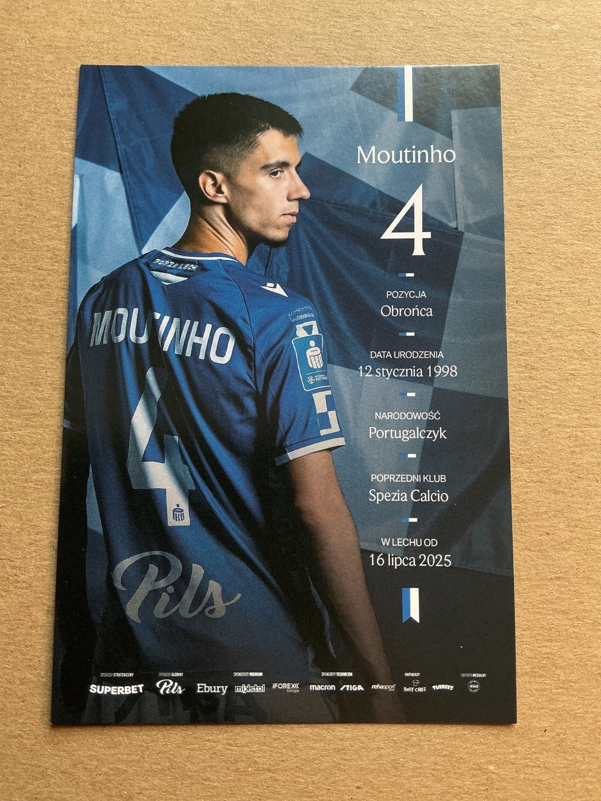 João Moutinho, Portugal 🇵🇹 Lech Poznán 2025/26 hand signed - Autographs-World