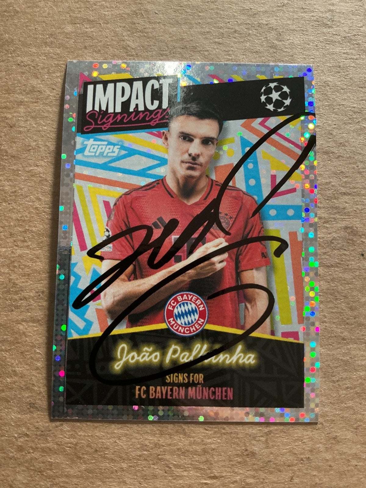 Joao Palhinha, Portugal 🇵🇹 FC Bayern München 2024/25 Topps hand signed - Autographs-World