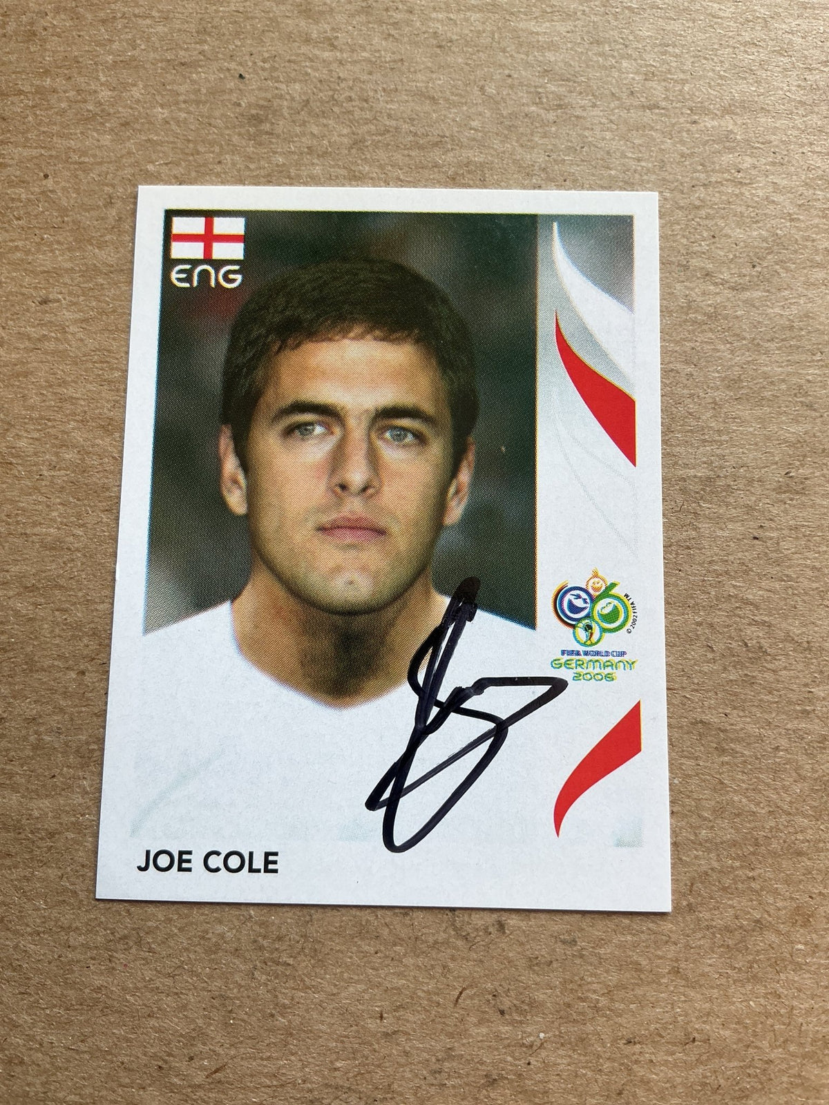 Joe Cole, England 🏴󠁧󠁢󠁥󠁮󠁧󠁿 FIFA World Cup 2006 Panini hand signed - Autographs-World