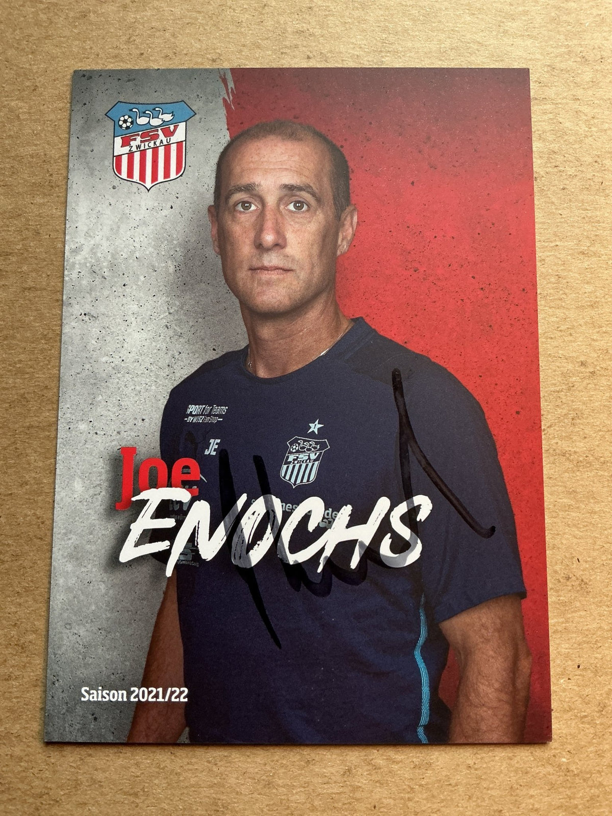 Joe Enochs, USA 🇺🇸 FSV Zwickau 2021/22 hand signed - Autographs-World