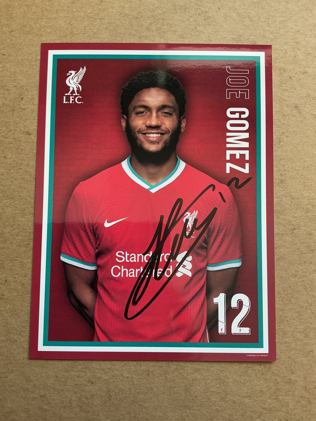 Joe Gomez, England 🏴󠁧󠁢󠁥󠁮󠁧󠁿 Liverpool FC 2020/21 hand signed - Autographs-World