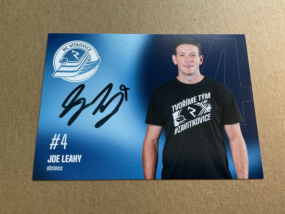 Joe Leahy, Canada 🇨🇦 HC Vítkovice 2025/26 hand signed - Autographs-World