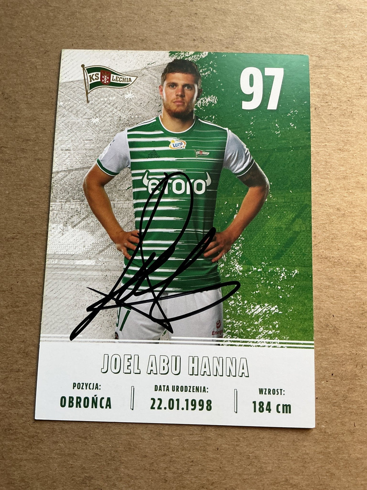 Joel Abu Hanna, Israel 🇮🇱 Lechia Gdansk 2022/23 hand signed - Autographs-World