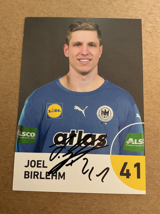 Joel Birlehm, Germany 🇩🇪 Handball Sports 2025 hand signed - Autographs-World
