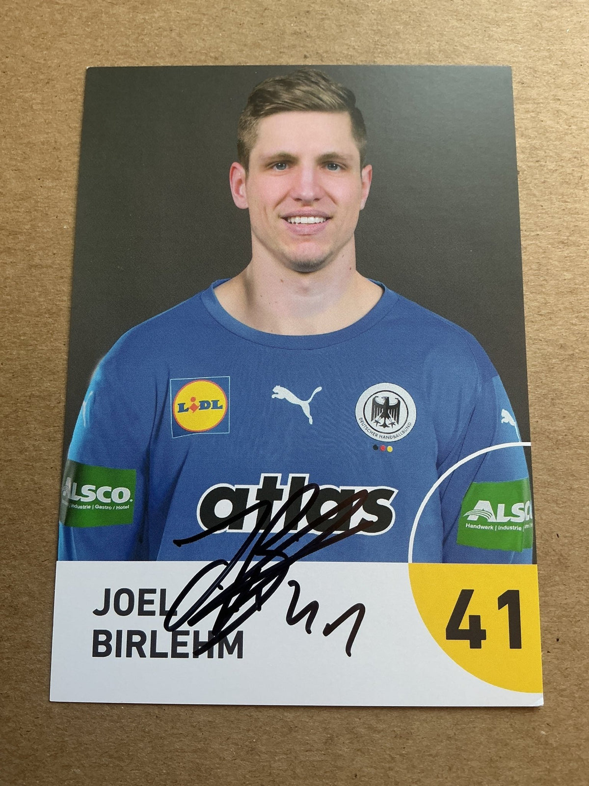 Joel Birlehm, Germany 🇩🇪 Handball Summer Olympics 2024 hand signed - Autographs-World