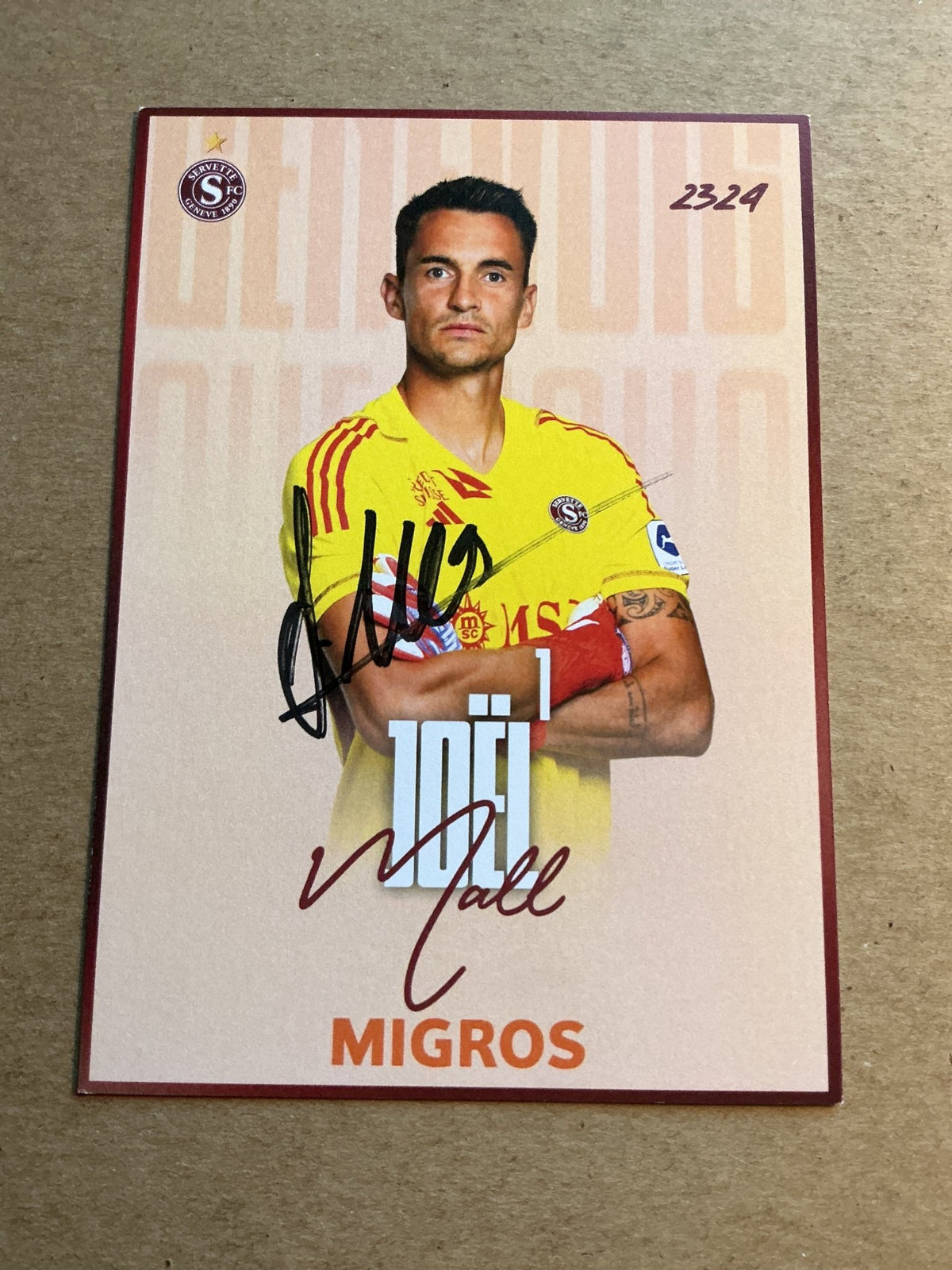 Joël Mall, Cyprus 🇨🇾 Servette FC 2023/24 hand signed - Autographs-World