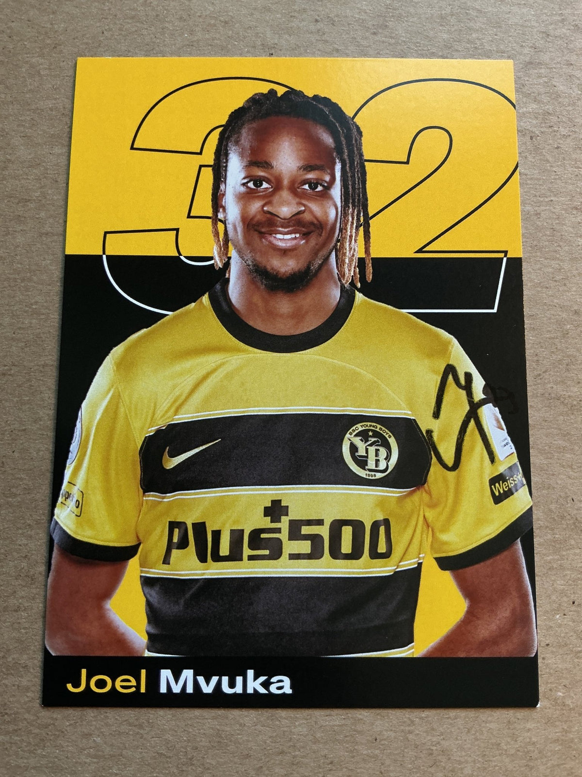 Joel Mvuka, Norway 🇳🇴 BSC Young Boys 2023/24 hand signed - Autographs-World