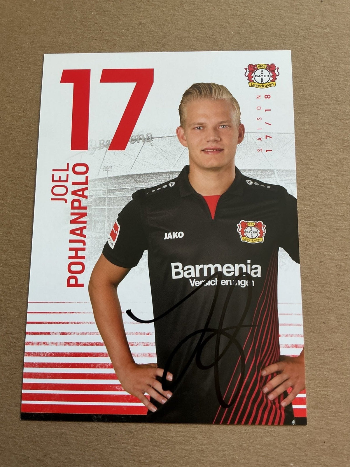 Joel Pohjanpalo, Finland 🇫🇮 Bayer 04 Leverkusen 2017/18 hand signed - Autographs-World