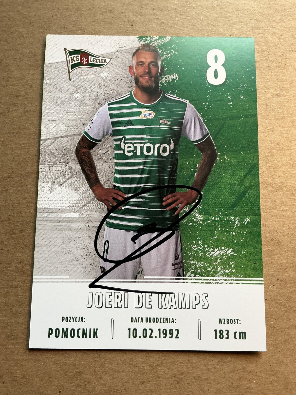 Joeri de Kamps, Netherlands 🇳🇱 Lechia Gdansk 2022/23 hand signed - Autographs-World