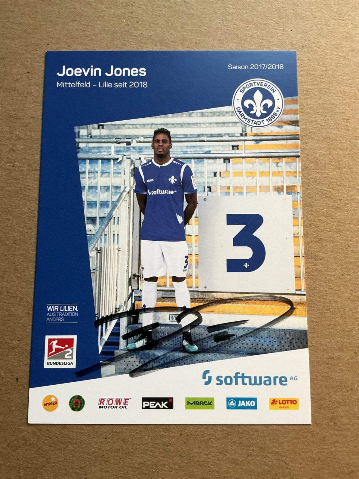 Joevin Jones, Brazil 🇧🇷 SV Darmstadt 98 2017/18 hand signed - Autographs-World