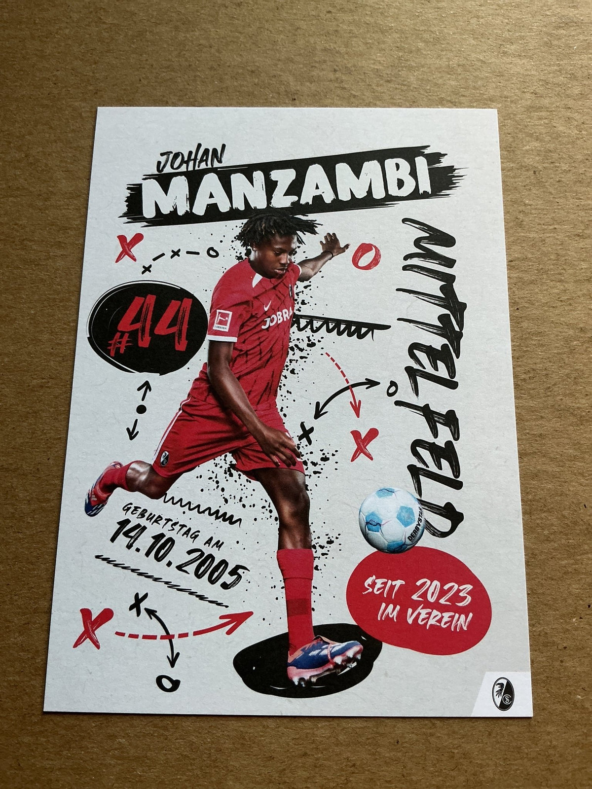 Johan Manzambi, Switzerland 🇨🇭 SC Freiburg 2024/25 hand signed - Autographs-World
