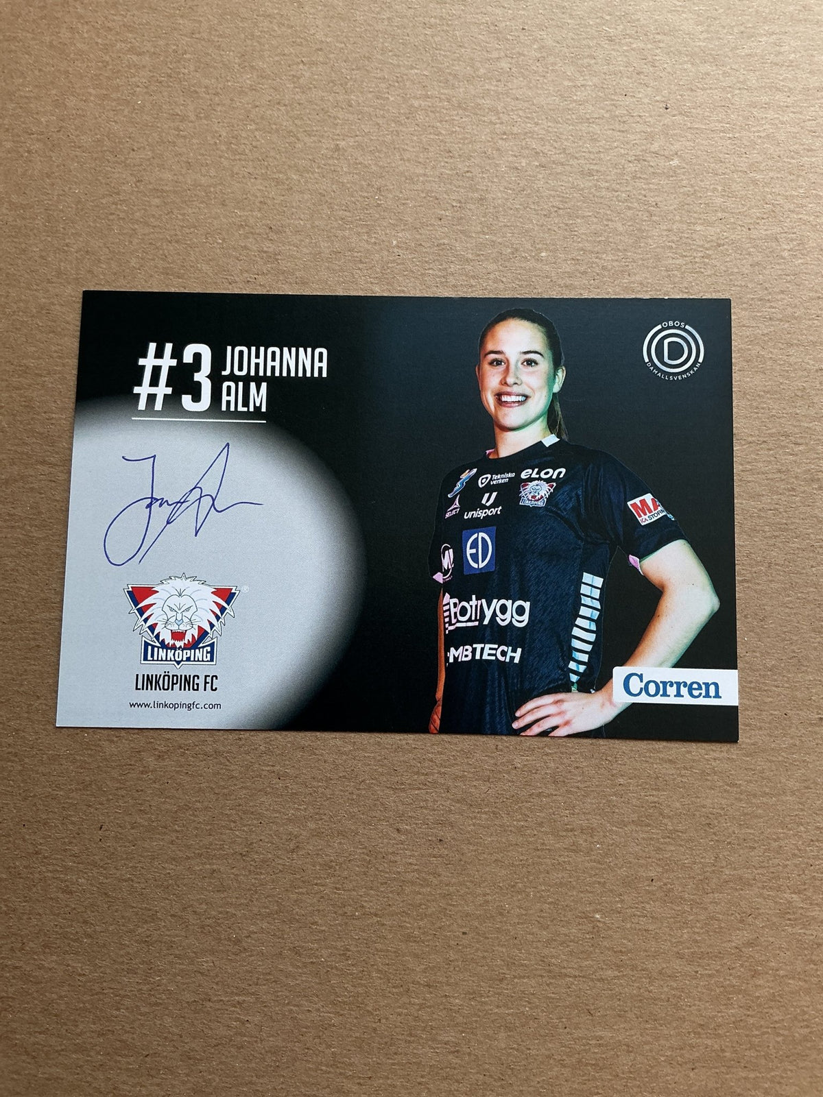 Johanna Alm, Sweden 🇸🇪 Linköping FC 2021/22 hand signed - Autographs-World