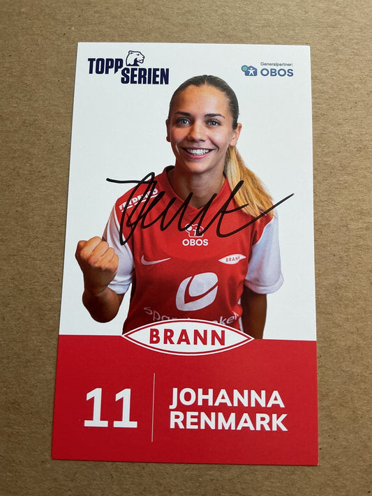 Johanna Remark, Sweden 🇸🇪 SK Brann 2023/24 hand signed - Autographs-World
