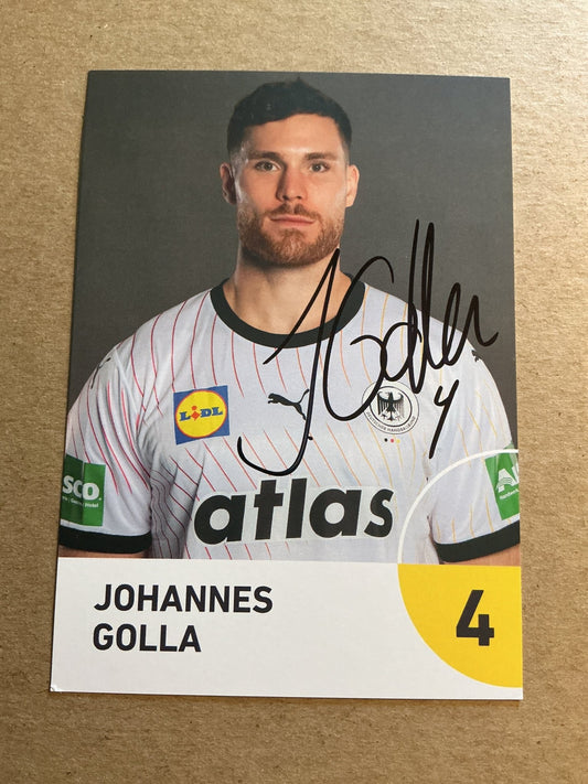 Johannes Golla, Germany 🇩🇪 Handball Sports 2025 hand signed - Autographs-World