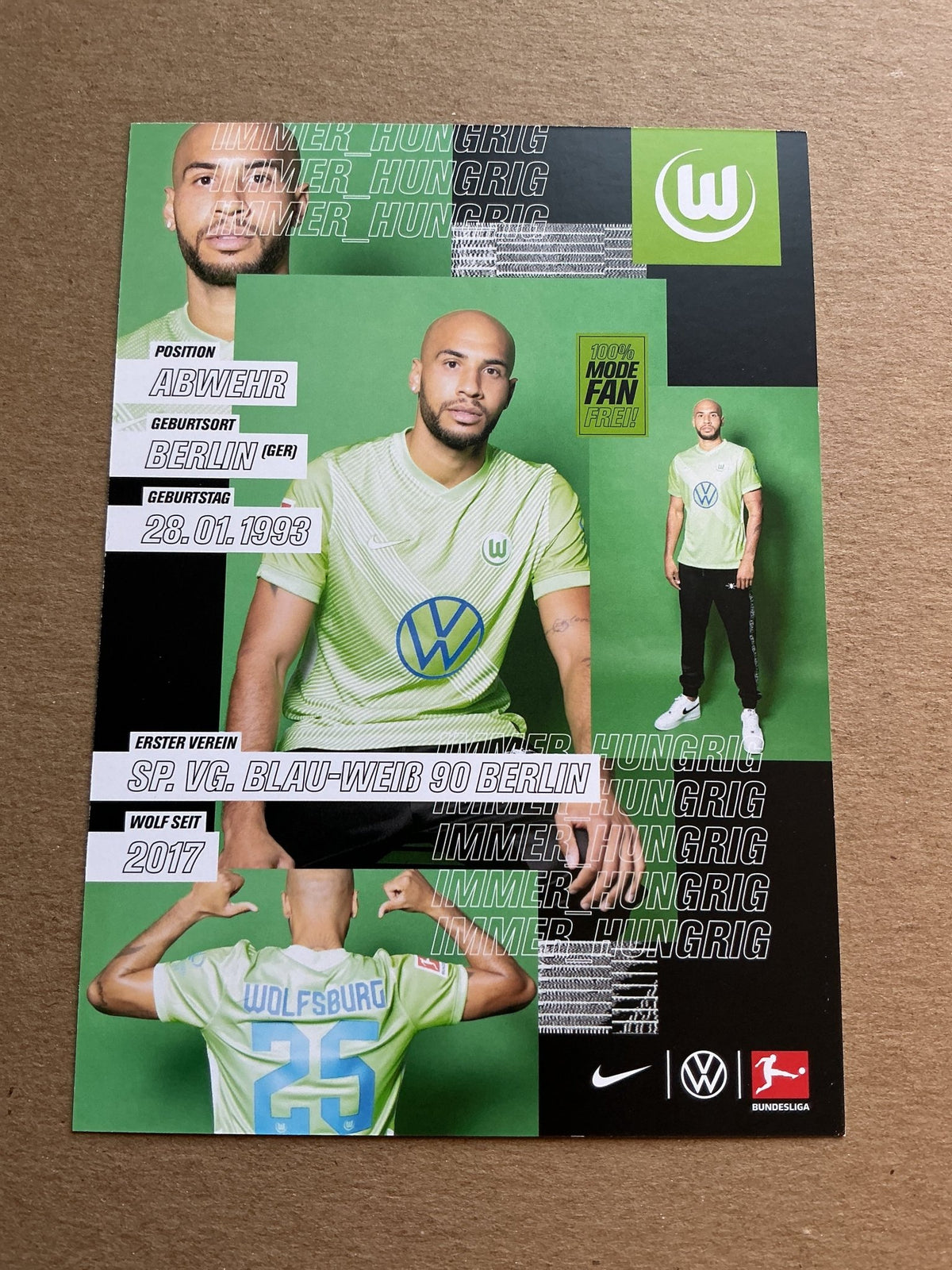 John Anthony Brooks, USA 🇺🇸 VfL Wolfsburg 2020/21 hand signed - Autographs-World