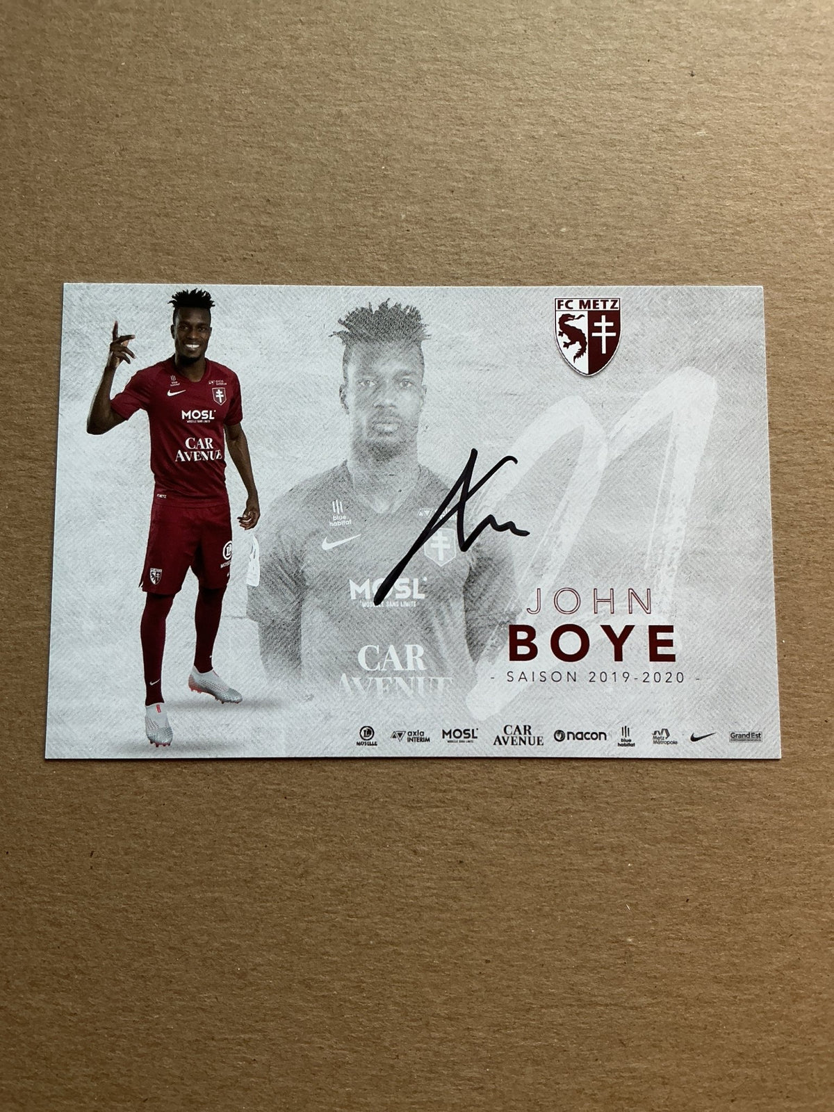 John Boye, Ghana 🇬🇭 FC Metz 2019/20 hand signed - Autographs-World