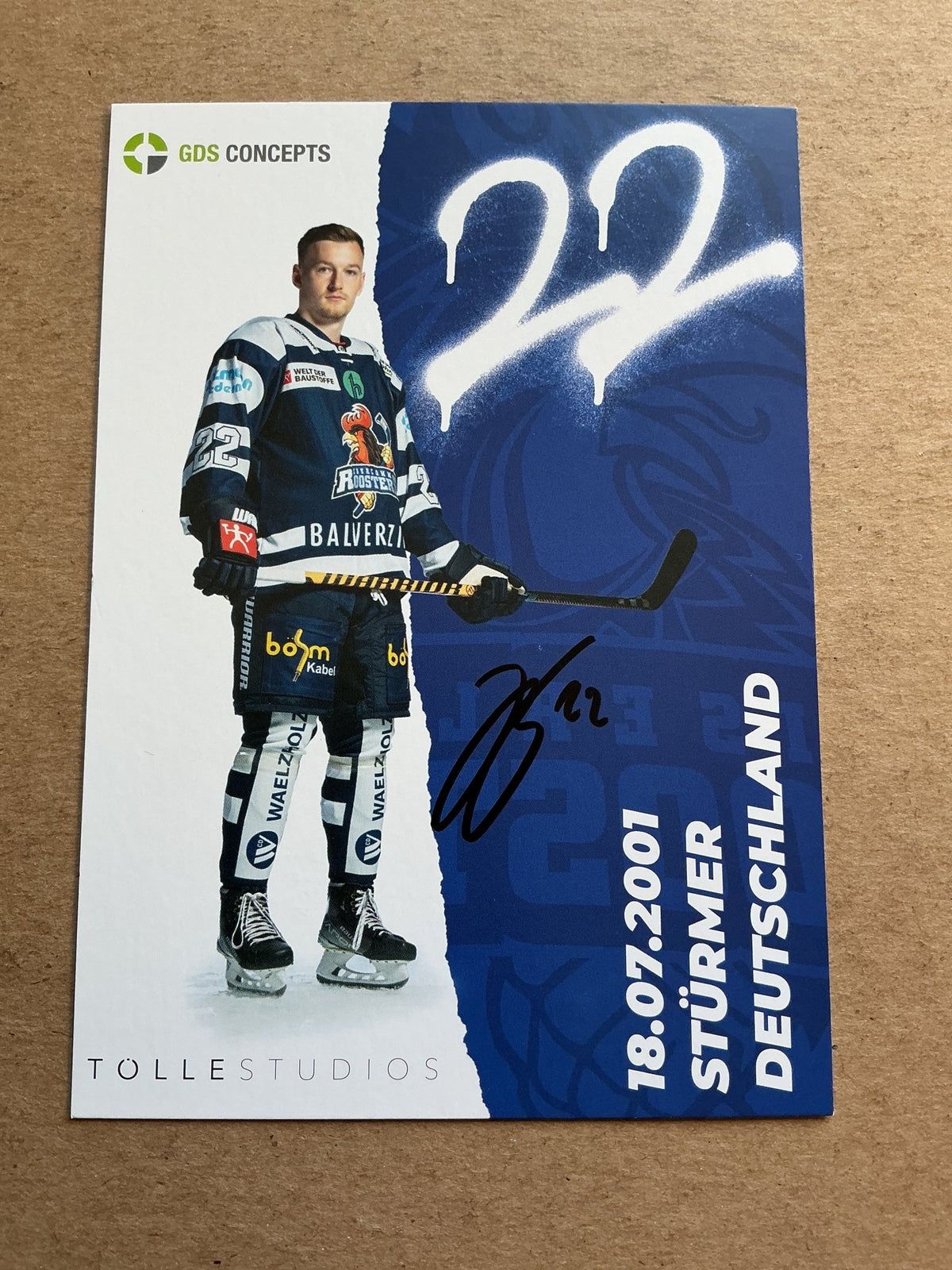 John Broda, Germany 🇩🇪 Iserlohn Roosters 2023/24 hand signed - Autographs-World