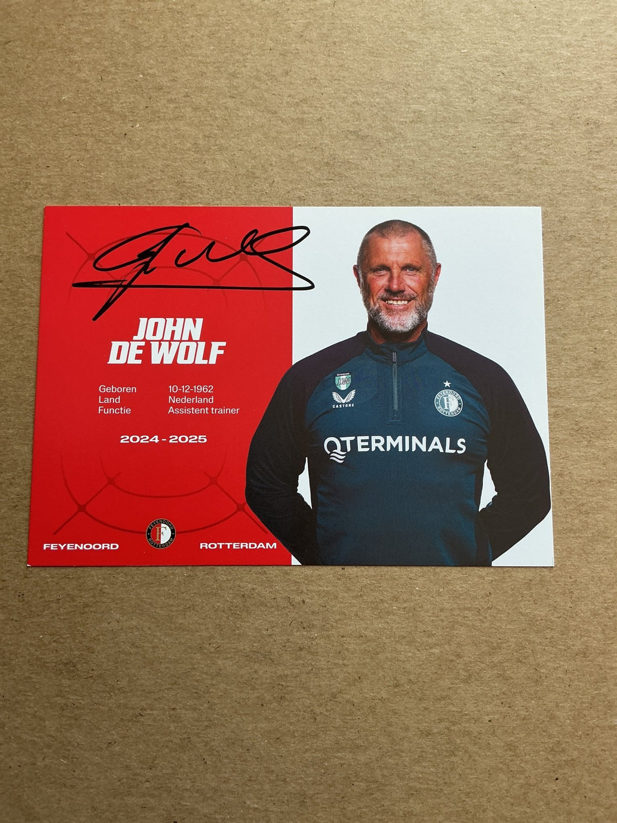 John de Wolf, Netherlands 🇳🇱 Feyenoord Rotterdam 2024/25 hand signed - Autographs-World