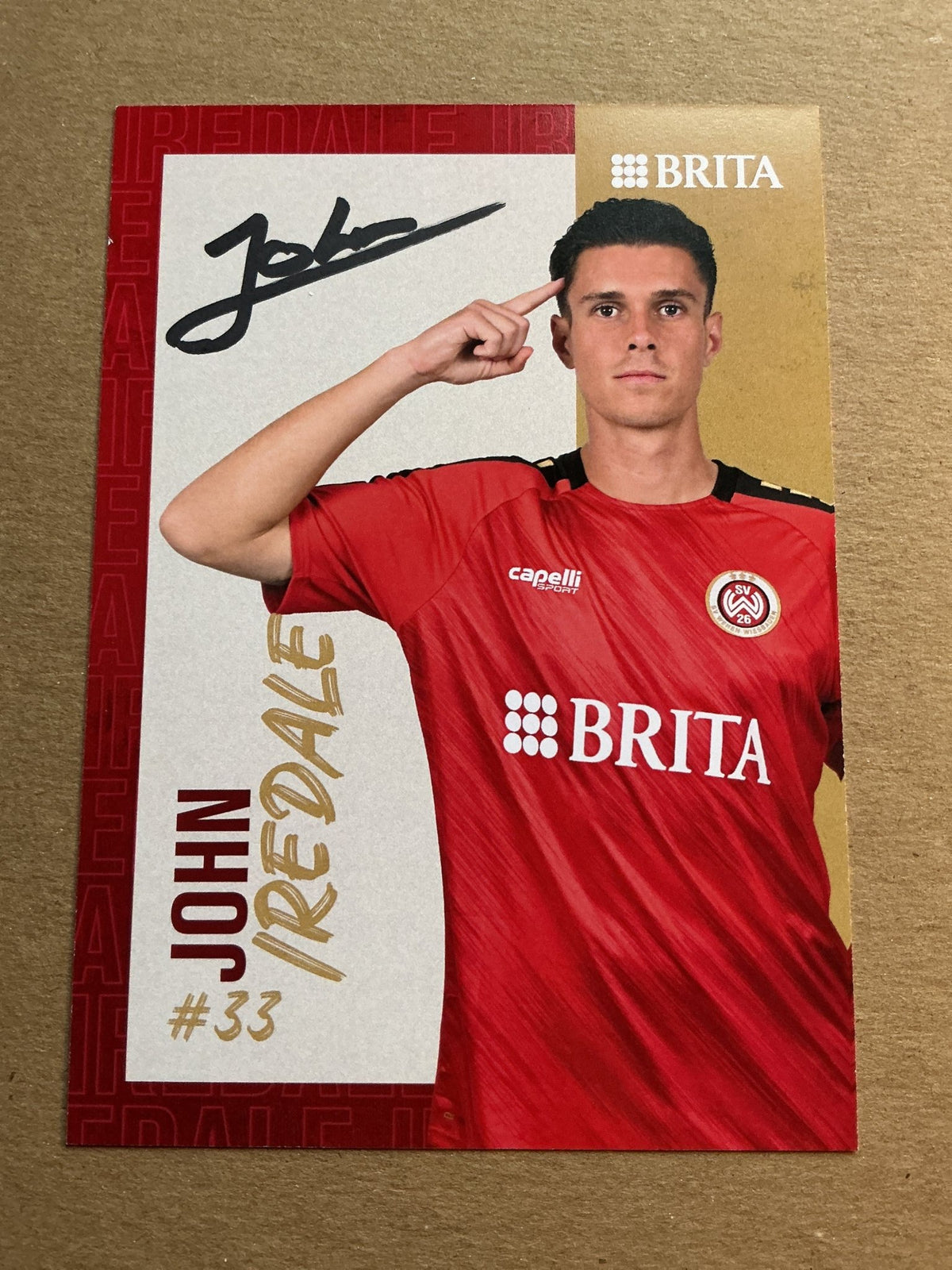 John Iredale, Australia 🇦🇺 SV Wehen Wiesbaden 2023/24 hand signed - Autographs-World
