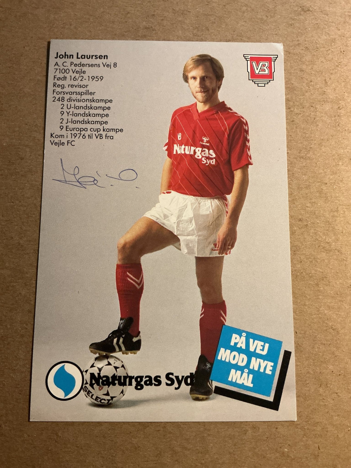 John Laursen, Denmark 🇩🇰 Vejle BK 1983/84 hand signed - Autographs-World