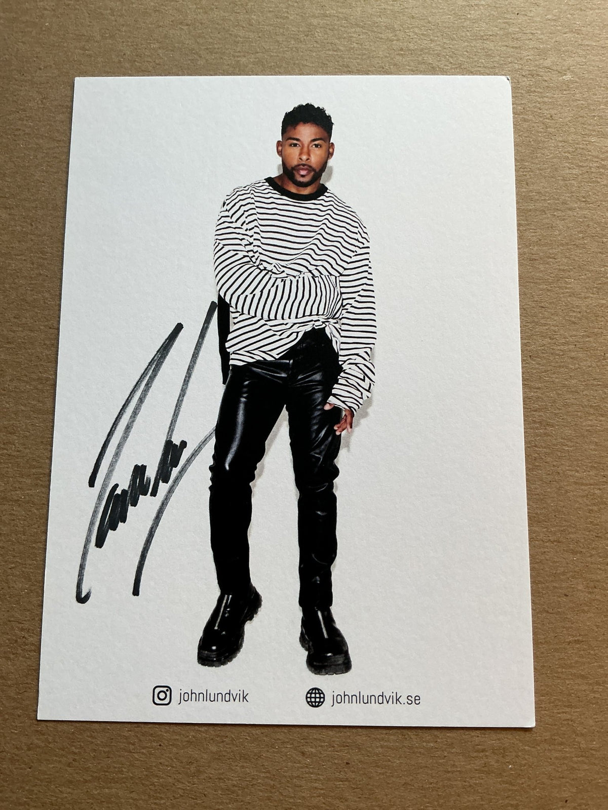 John Lundvik, Sweden 🇸🇪 Singer hand signed - Autographs-World