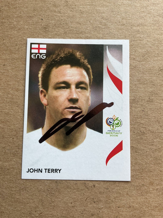 John Terry, England 🏴󠁧󠁢󠁥󠁮󠁧󠁿 FIFA World Cup 2006 Panini hand signed - Autographs-World
