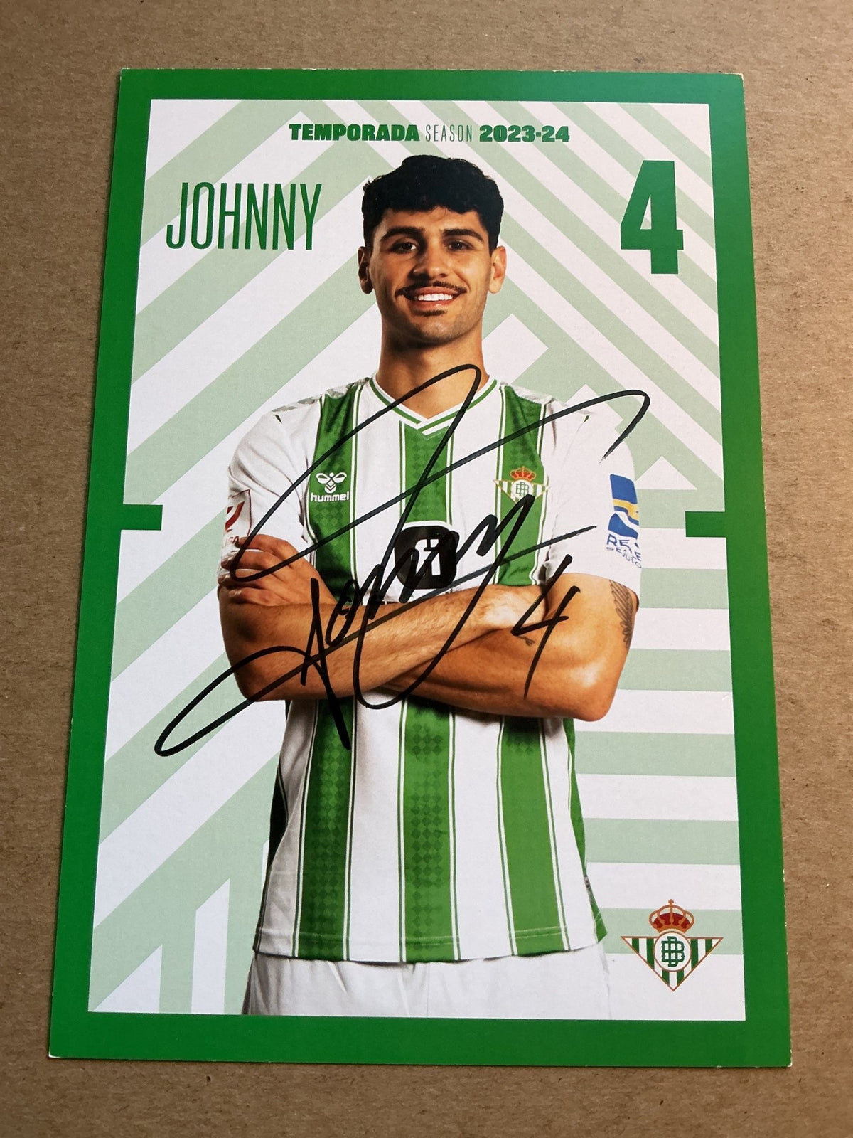 Johnny Cardoso, USA 🇺🇸 Real Betis 2023/24 hand signed - Autographs-World