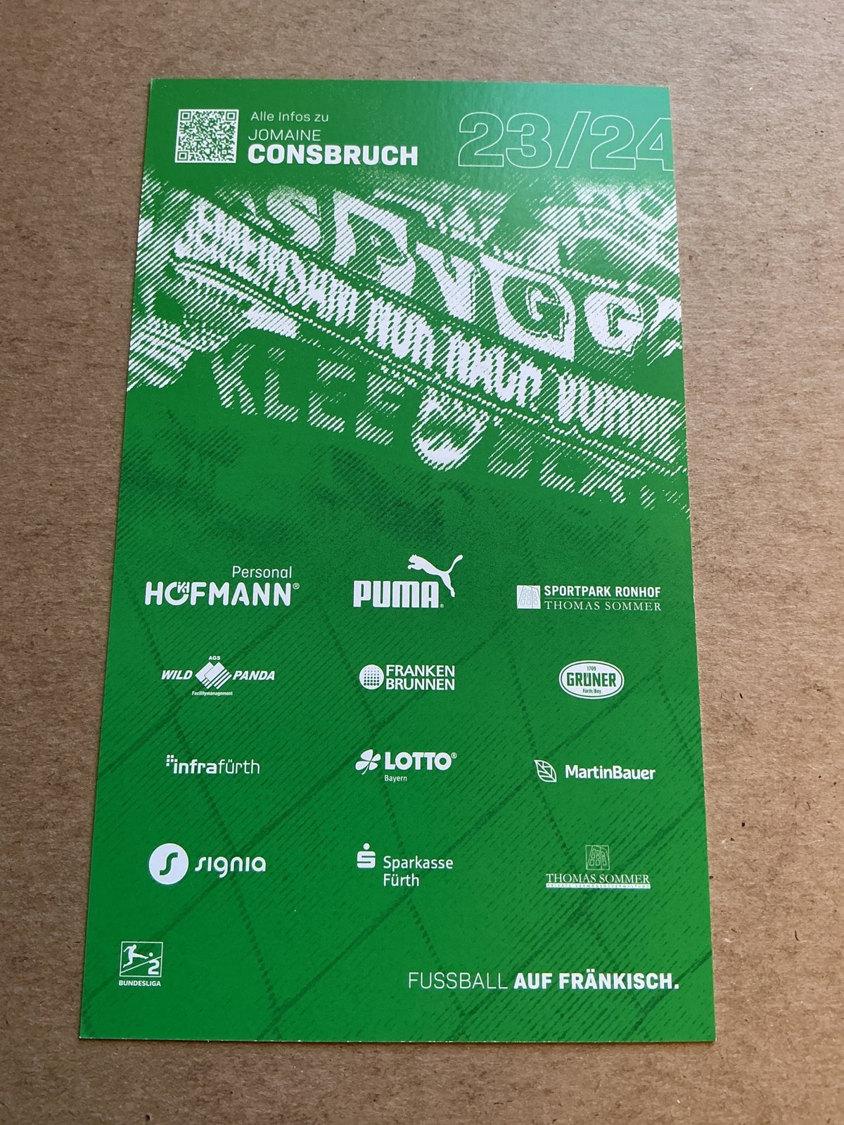 Jomaine Consbruch, Germany 🇩🇪 SpVgg Greuther Fürth 2023/24 hand signed - Autographs-World