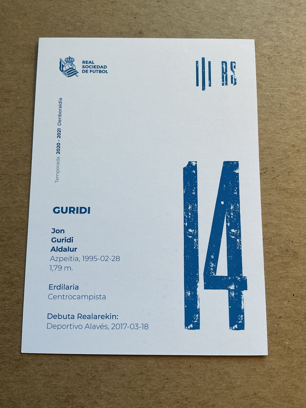 Jon Guridi, Spain 🇪🇸 Real Sociedad 2020/21 hand signed - Autographs-World