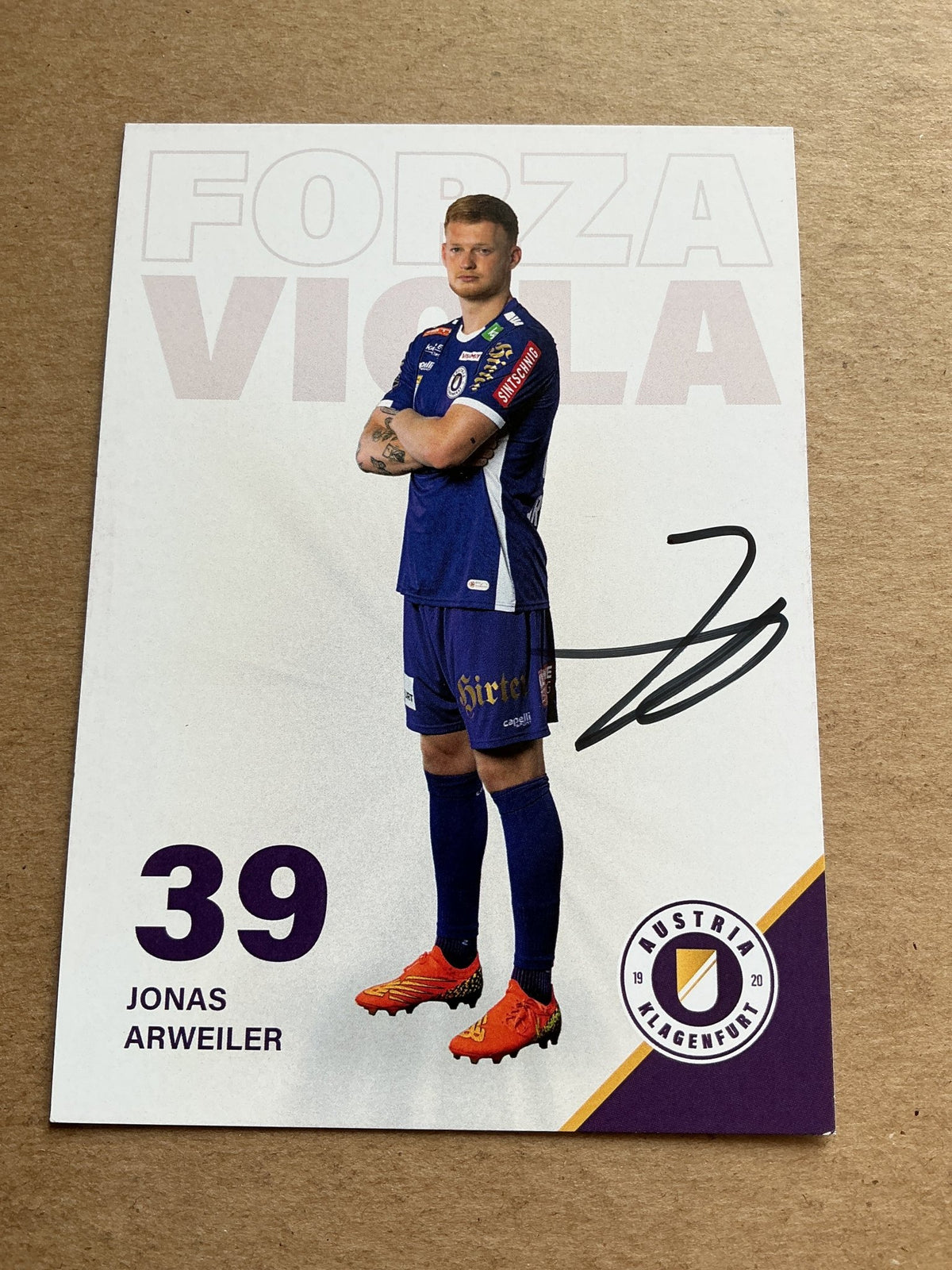 Jonas Arweiler, Germany 🇩🇪 Austria Klagenfurt 2023/24 hand signed - Autographs-World