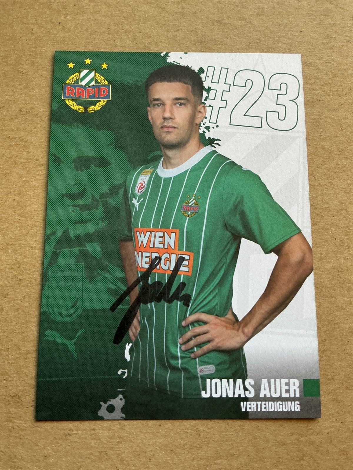 Jonas Auer, Austria 🇦🇹 SK Rapid Wien 2023/24 hand signed - Autographs-World