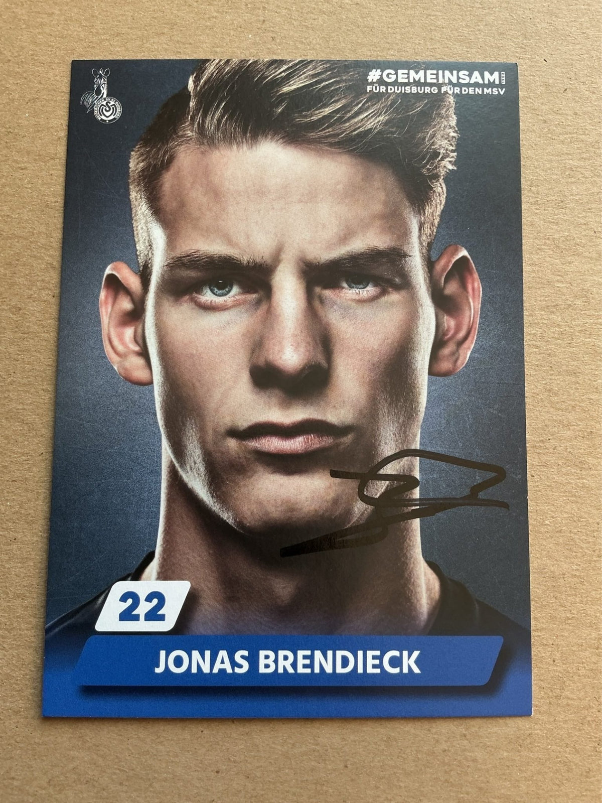 Jonas Brendieck, Germany 🇩🇪 MSV Duisburg 2019/20 hand signed - Autographs-World