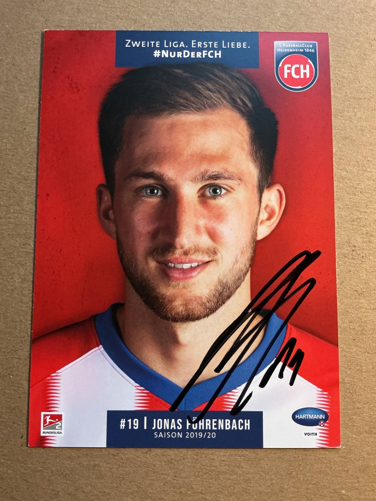 Jonas Führenbach, Germany 🇩🇪 1.FC Heidenheim 2019/20 hand signed - Autographs-World