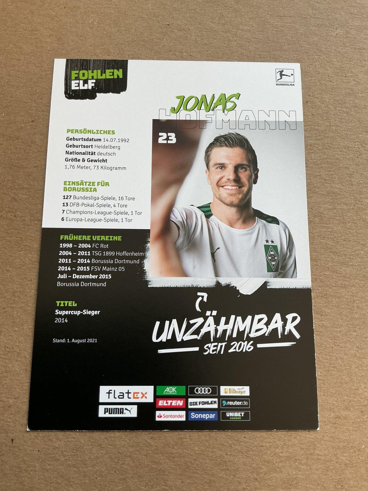 Jonas Hofmann, Germany 🇩🇪 Borussia Mönchengladbach 2021/22 hand signed - Autographs-World