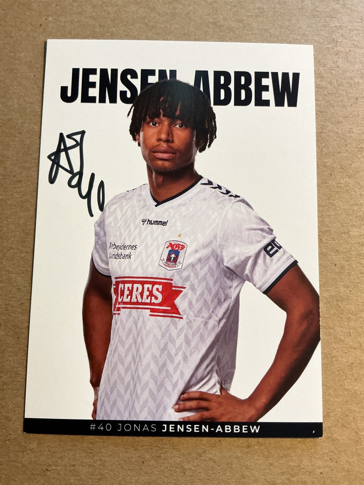 Jonas Jensen-Abbew, Denmark 🇩🇰 Aarhus GF 2023/24 hand signed - Autographs-World