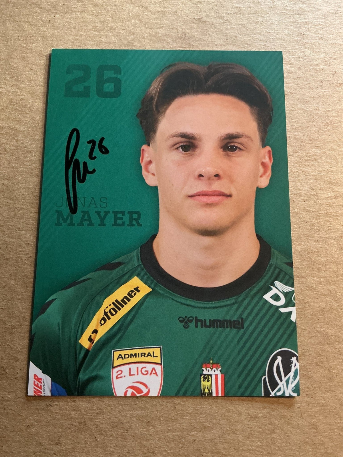Jonas Mayer, Austria 🇦🇹 SV Ried 2024/25 hand signed - Autographs-World