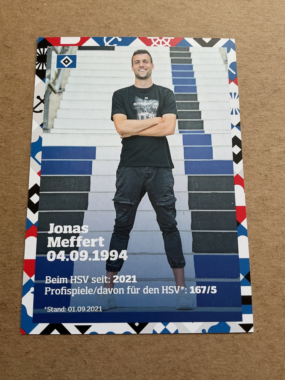 Jonas Meffert, Germany 🇩🇪 Hamburger SV 2021/22 hand signed - Autographs-World