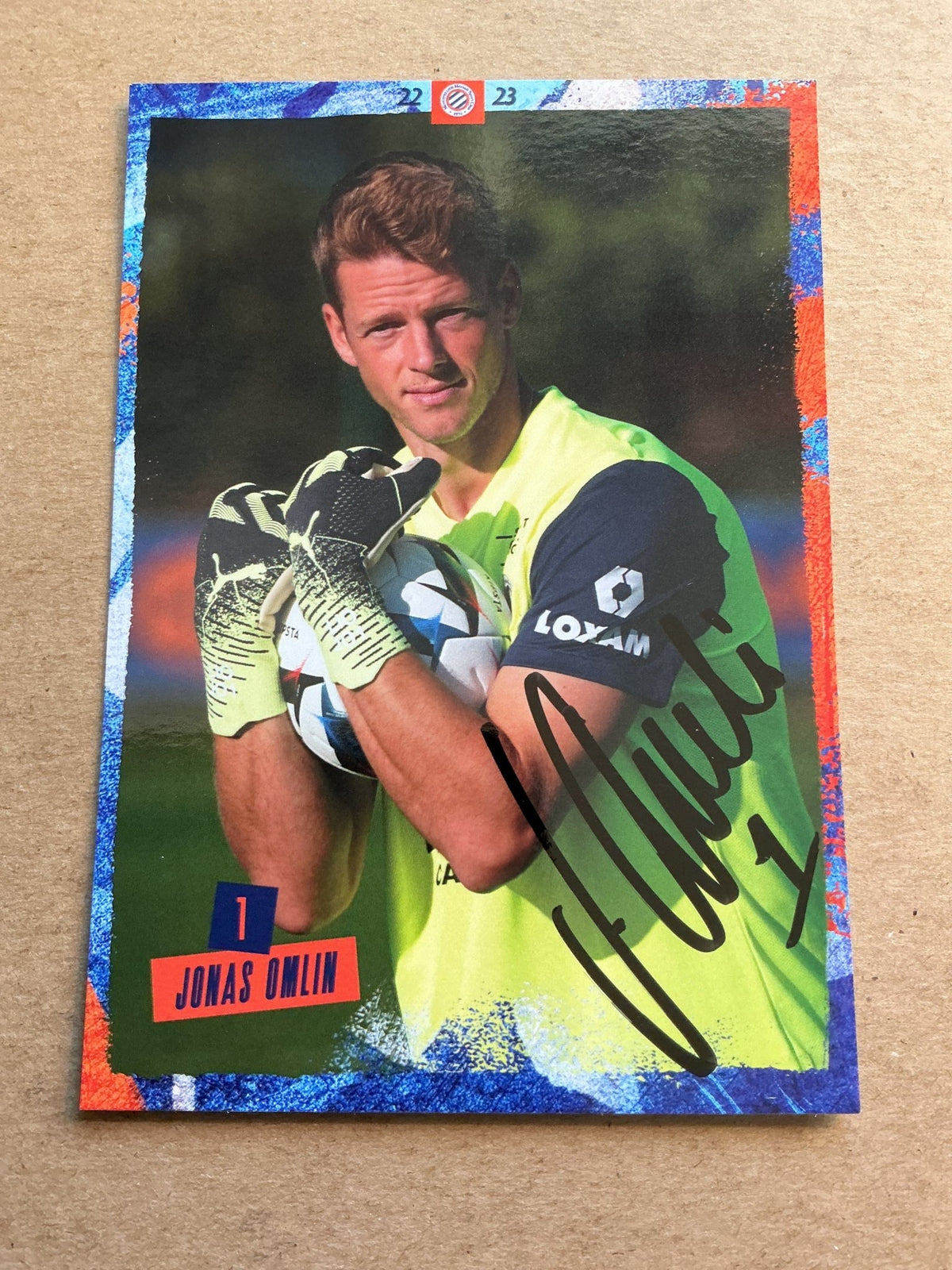 Jonas Omlin, Switzerland 🇨🇭 Montpellier HSC 2022/23 hand signed - Autographs-World
