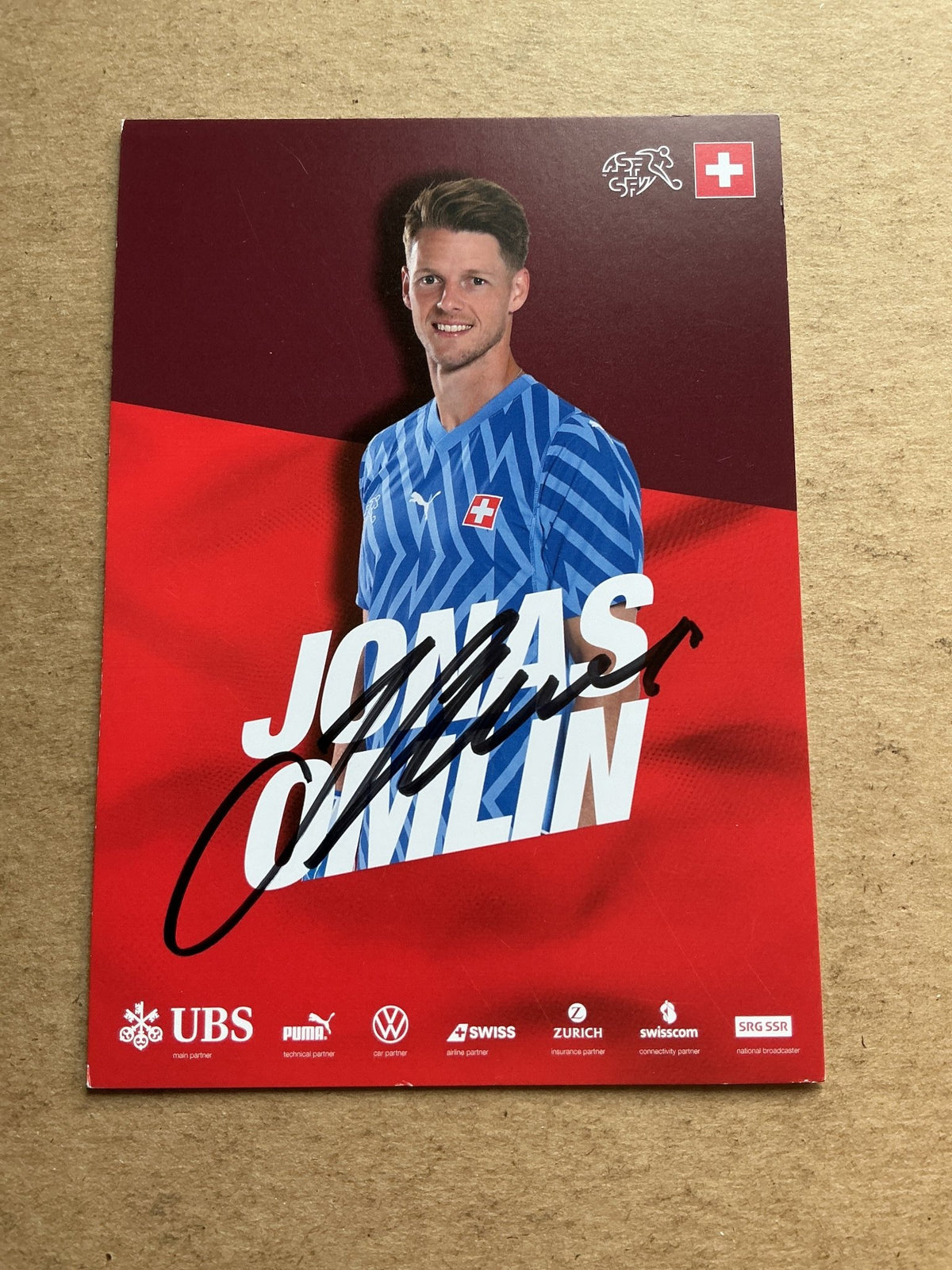 Jonas Omlin, Switzerland 🇨🇭UEFA Euro 2024 hand signed - Autographs-World