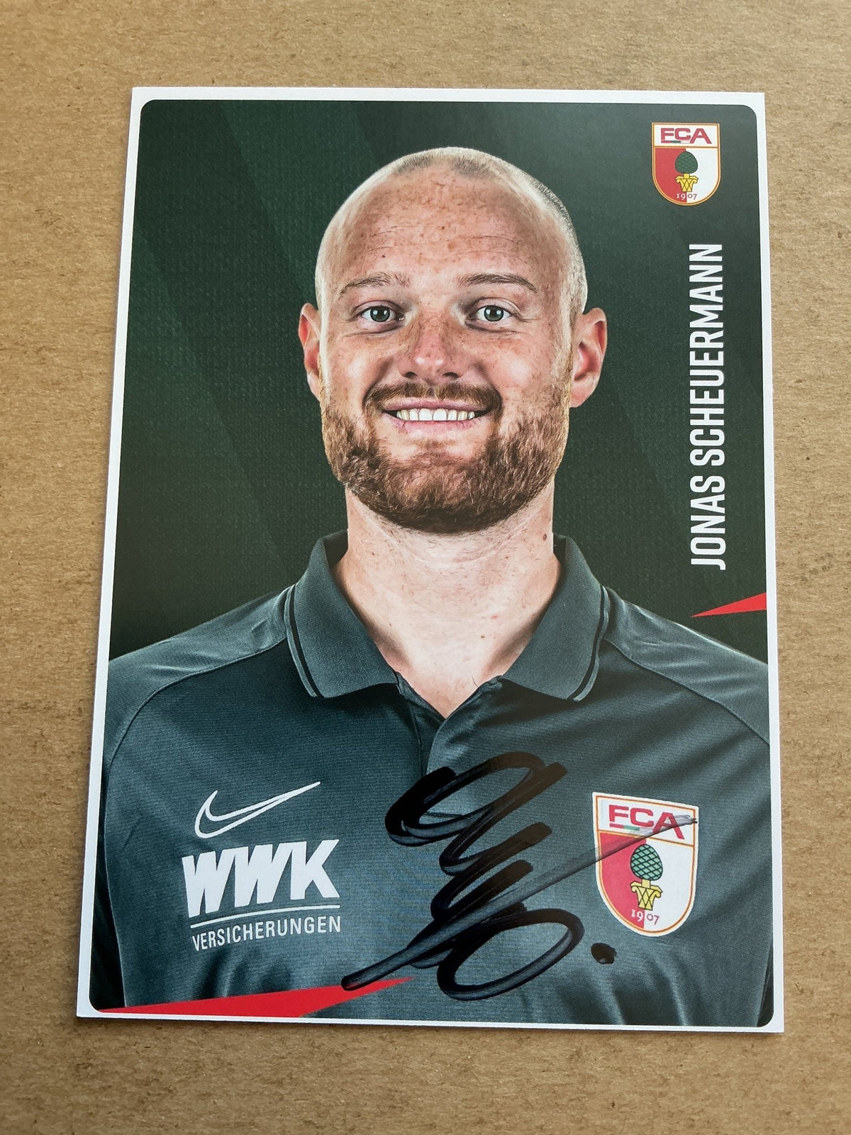 Jonas Scheuermann, Germany 🇩🇪 FC Augsburg 2020/21 hand signed - Autographs-World