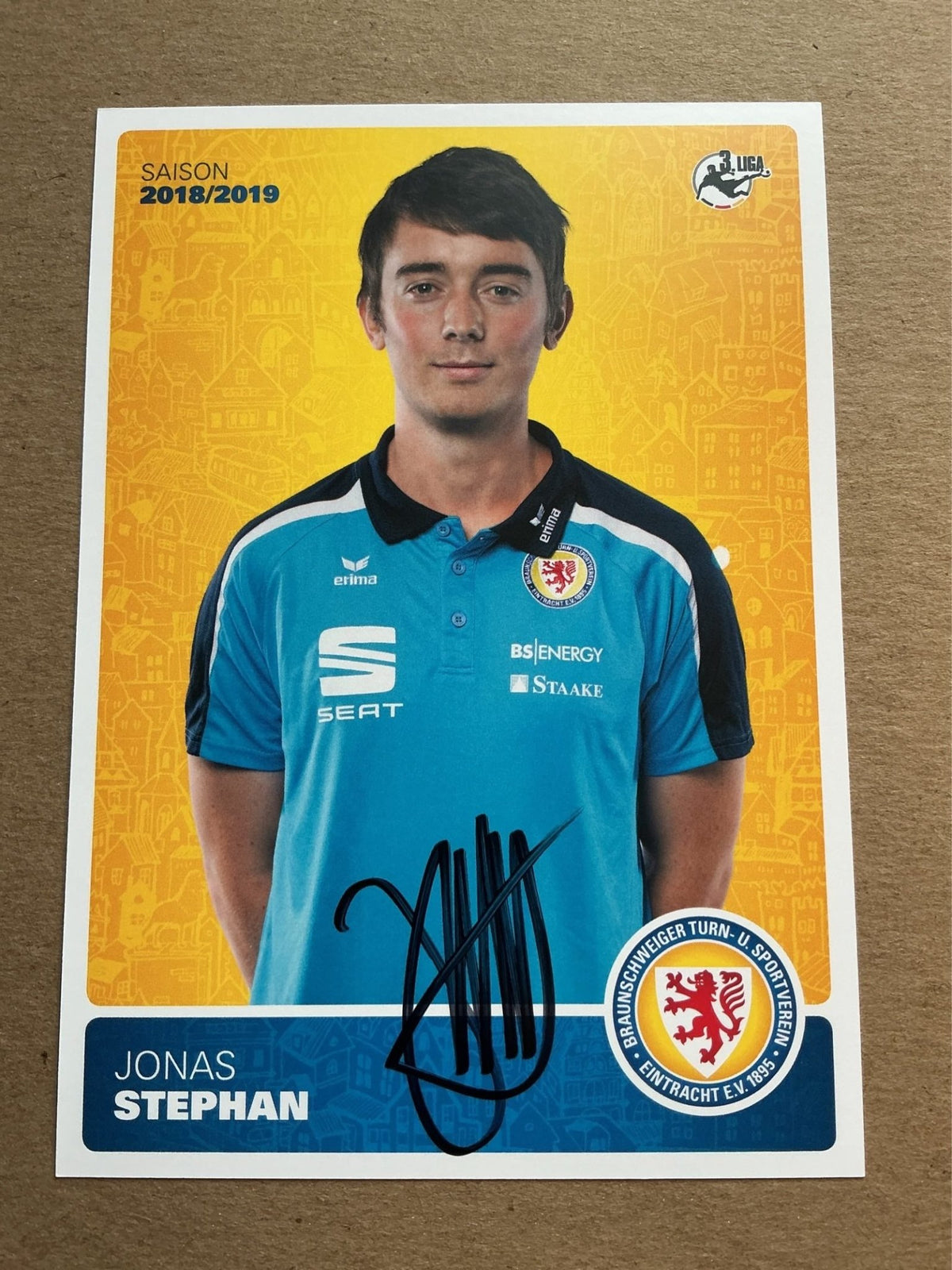 Jonas Stephan, Germany 🇩🇪 Eintracht Braunschweig 2018/19 hand signed - Autographs-World