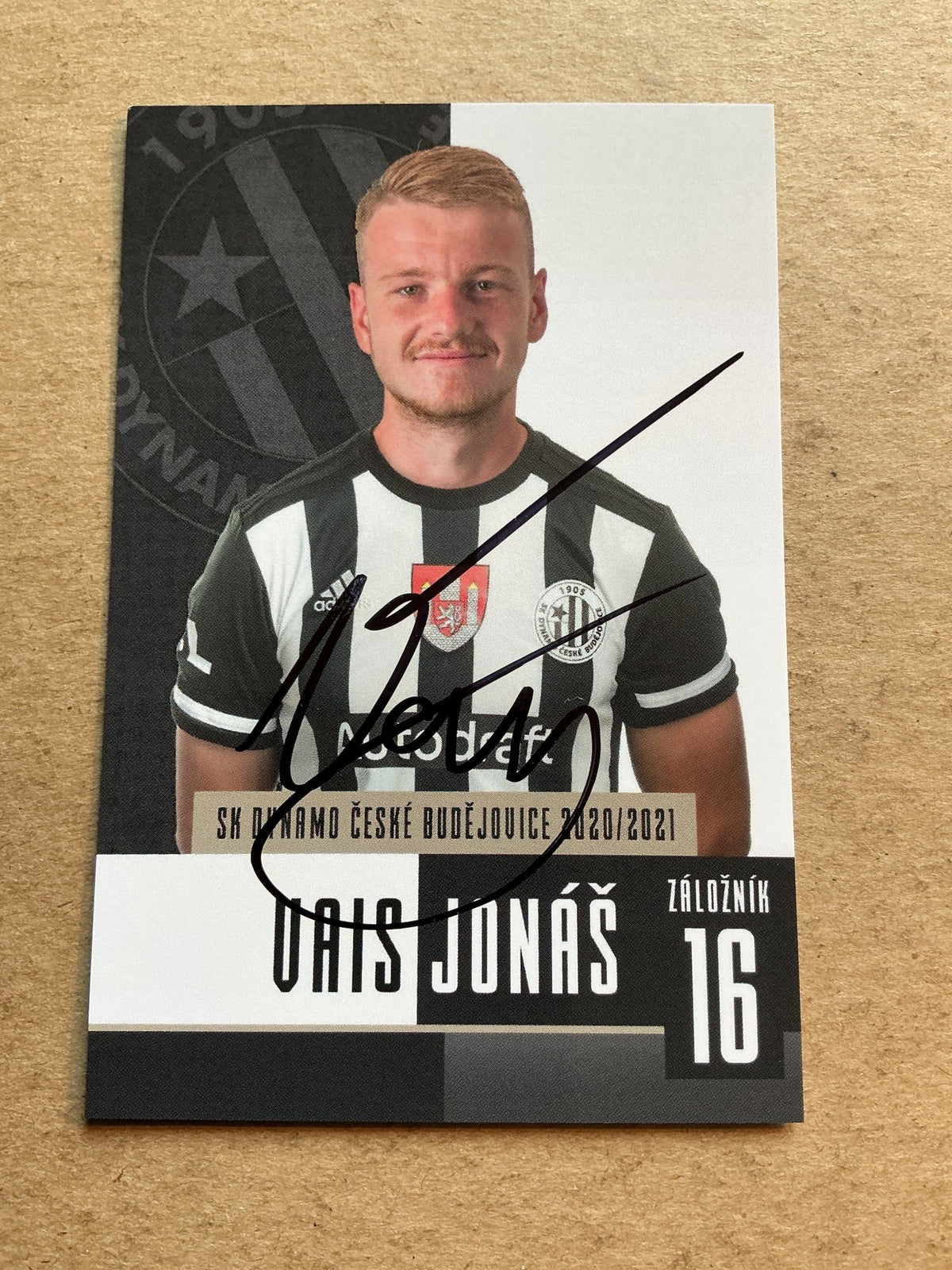 Jonáš Vais, Czech Republic 🇨🇿 SK Dynamo České Budějovice 2020/21 hand signed - Autographs-World