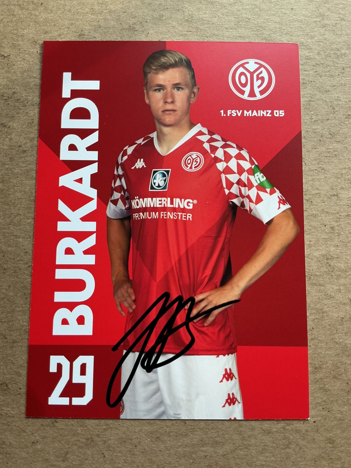 Jonathan Burkhardt, Germany 🇩🇪 FSV Mainz 05 2020/21 hand signed - Autographs-World