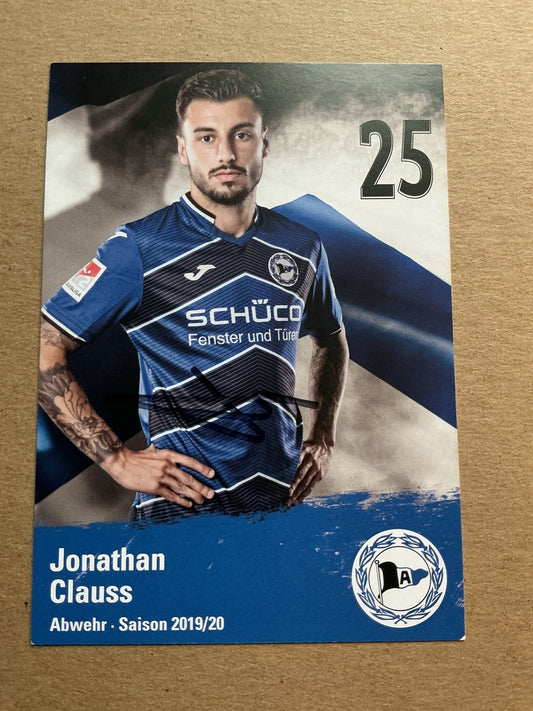 Jonathan Clauss, France 🇫🇷 Arminia Bielefeld 2019/20 hand signed - Autographs-World