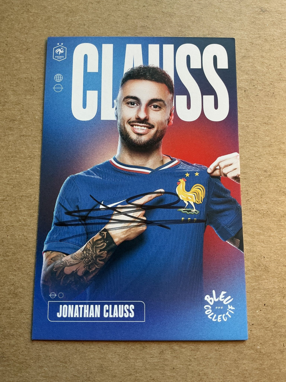 Jonathan Clauss, France 🇫🇷 UEFA Euro 2024 hand signed - Autographs-World